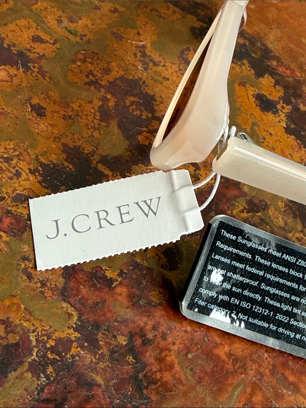 J. Crew White Rose Bungalow Cat Eye Women's Light Tint UVA Protective Sunglasses - Picture 10 of 13